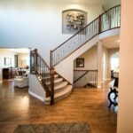 Foyer with stairway in residential house