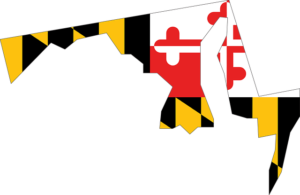 Maryland State with flag colors